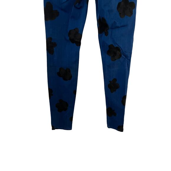 Paige Womens Verdugo Ultra Skinny Jeans Floral Patter Blue 27 - Picture 5 of 10